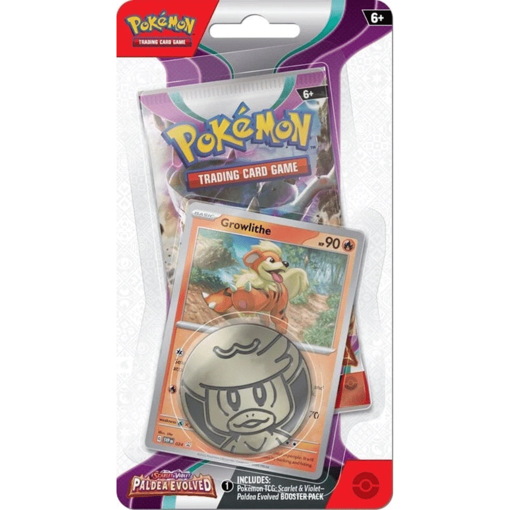 Pokemon Scarlet & Violet - Paldea Evolved Checklane Blister - Growlithe