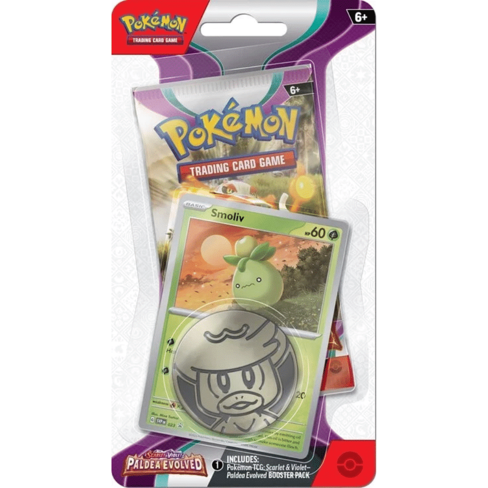 Pokemon Scarlet & Violet - Paldea Evolved Checklane Blister - Smoliv