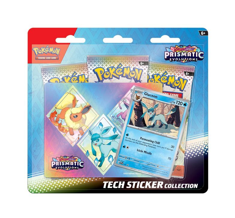 Pokemon Prismatic Evolutions Tech Sticker Collection Glaceon