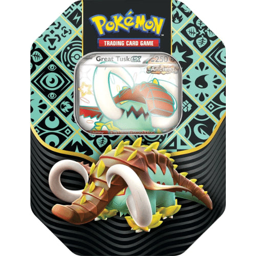 Pokemon Paldean Fates Tin - Great Tusk