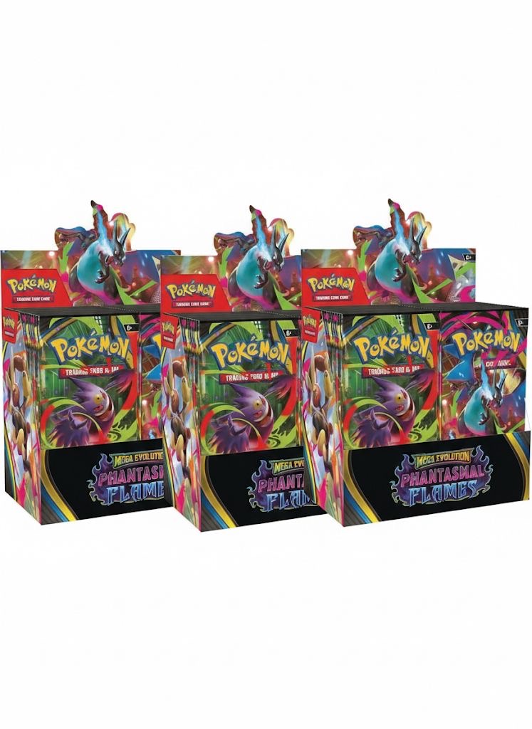 Triple Deal: Pokemon Mega Evolution Phantasmal Flames Boosterbox