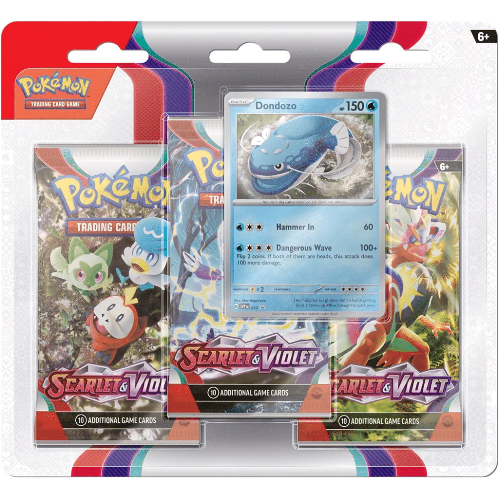 Pokemon Scarlet & Violet 3-pack Blister - Dondozo