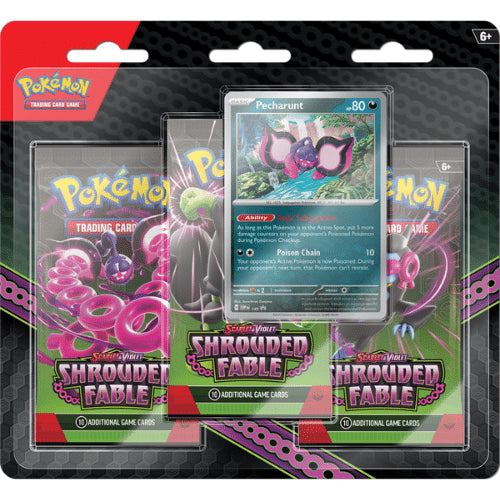 Pokemon Shrouded Fable 3-pack Blister - Pecharunt