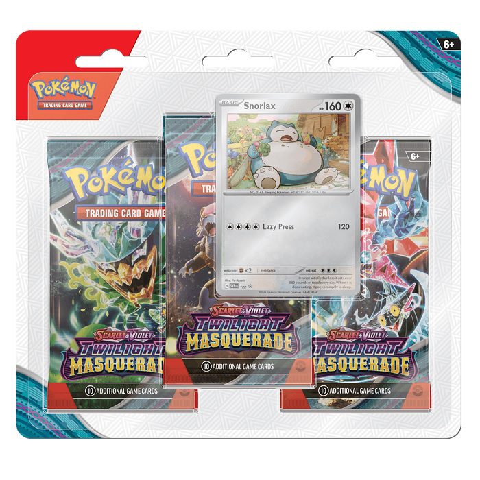 Pokemon Twilight Masquerade 3-pack Blister - Snorlax