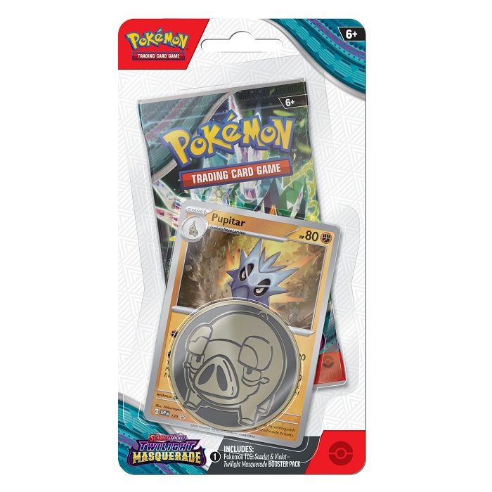 Pokemon Scarlet & Violet - Twilight Masquerade Checklane Blister - Pupitar