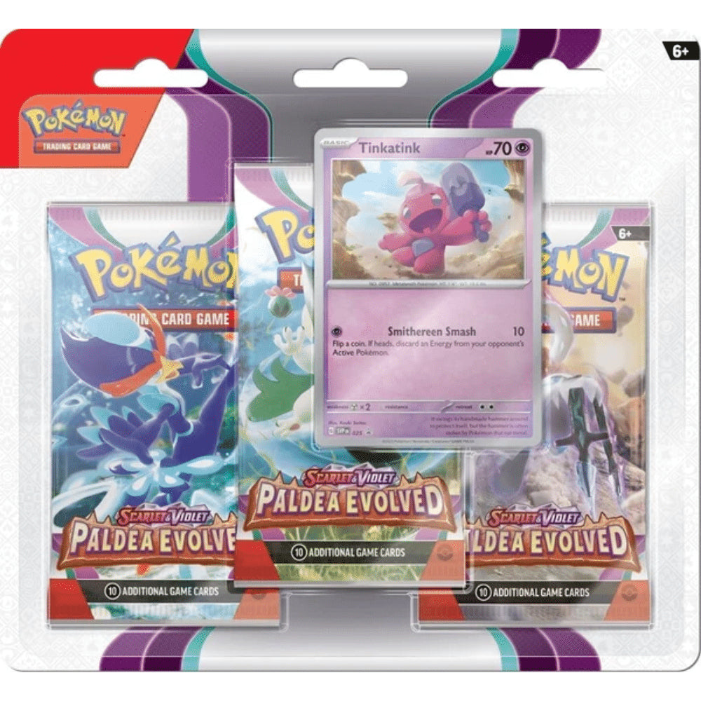 Pokemon Paldea Evolved 3-pack Blister - Tinkatink