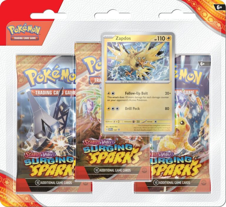 Pokemon Surging Sparks 3-pack Blister - Zapdos