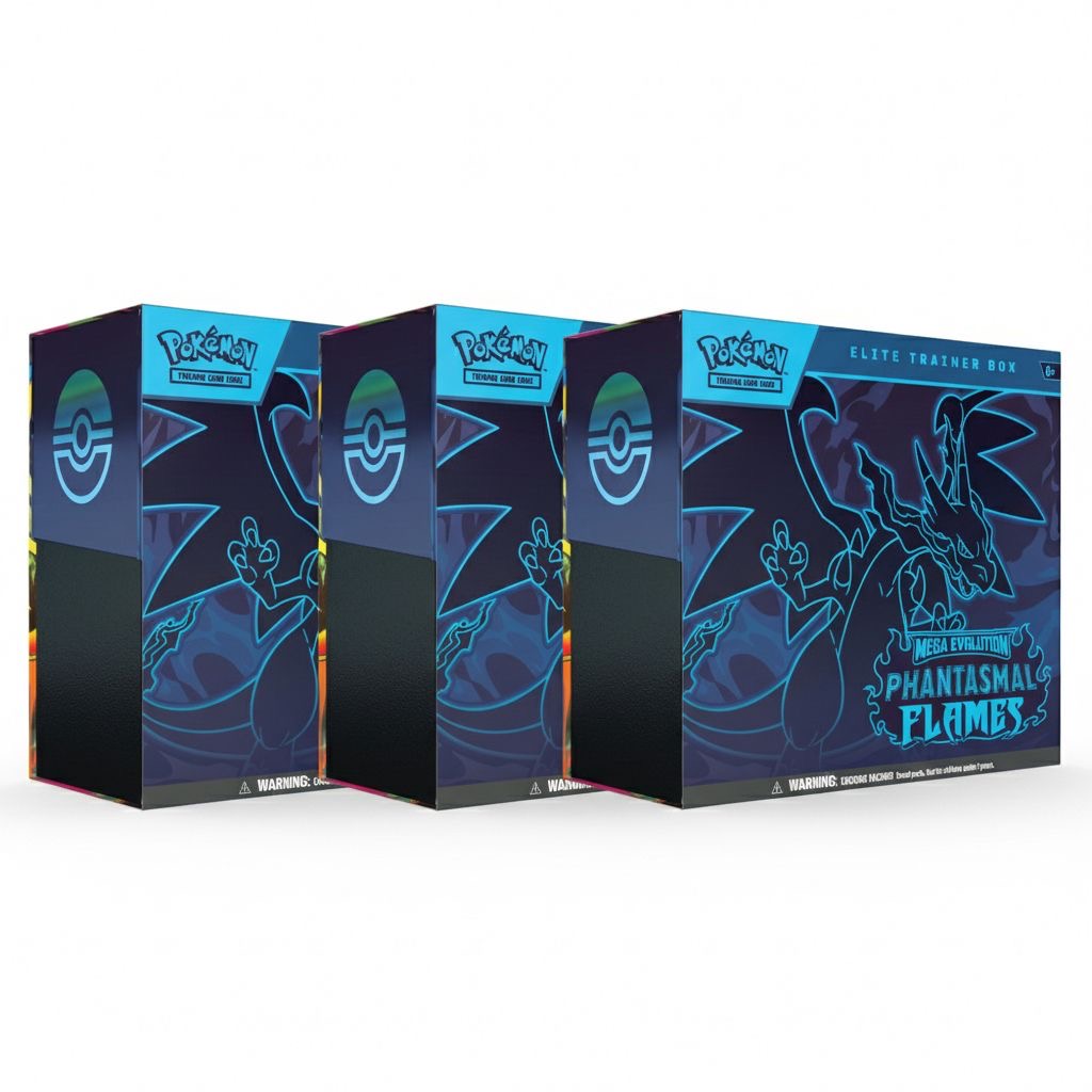 Triple Deal: Pokemon Mega Evolution Phantasmal Flames Elite Trainer Box