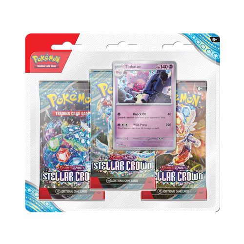 Pokemon Stellar Crown 3-pack Blister - Tinkaton