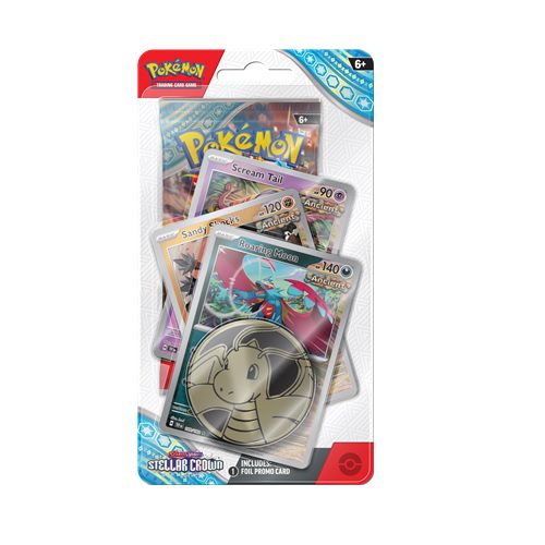 Pokemon Scarlet & Violet - Stellar Crown Premium Checklane Blister - Roaring Moon